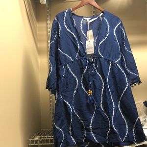Blue Island Tie Dye Coverup